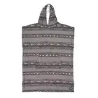 Ocean And Earth Toddlers Digital Hooded Poncho Towel in Charcoal - Size OSFA