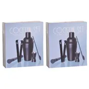 10pc Gibson Gifts Stainless Steel Cocktail Shaker Bartender Kit Set Assorted
