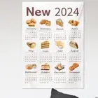 Soft Polyester Wall Calendar Hanging 2024 Washable Tapestry Room Bedroom
