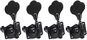 Guitar Tuner 4R 4L 2R2L Opened Electric Bass Guitar Tuning Pegs Machine Heads Tuners for Bass Chrome Black Electric Guitar Tuner (Size : Black 4L)