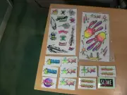 Slime Skateboard Helmet Sticker Decal Set 1980-1990s Retro Slime Blobs/Road Kill