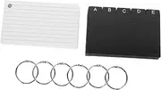 DIYEAH 1 Set Index Cards with Rings Blank Flashcards for Study Notebooks Lightweight Note Cards for Home Office and Travel