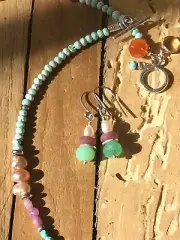 NEW: inspired by Sundance Catalog - Spring Bloom earrings w/rubies & pearls