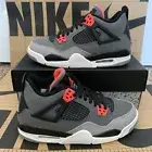 NIKE AIR JORDAN 4 RETRO GS 7Y INFRARED 408452-061 DARK GREY BLACK CEMENT WHITE