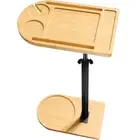 Bamboo Bathtub Tray Table Extendable Adjustable Bath Tub Side Caddy Phone Holder