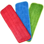 3 Pcs Mop Replacement Heads for Wet/Dry Mops Flat Replacement Heads