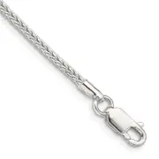 7 Inch Sterling Silver 2mm Diamond-Cut Round Franco Chain