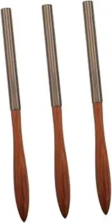 Outanaya 3pcs Set Nail Pen Nail Paint Brush Professional Nail Art French Nail Brush Manicure Nail Brush Manicure Accessory Nail Cleaning Brush Small Nail Brush Nail Brushes Brown Nylon Wool