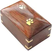 Ｂｅｓｇａ Pet Cremation Urn Supplies Decorative Premium for Dogs Cats Small Animals, Sturdy, Practical, Wooden Memorial Urn Funeral Box