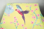 Chiffon Fabric Material Sheer Tropical Parrot Desig 44" Width X 4.3 Yards