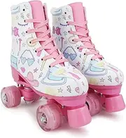 AYES Roller Skates for Girls,Flashing Wheels Girls Roller Skates High Top Light Up Indoor Outdoor Unisex Roller Skate Shoes for Adult Beginner Youth Women