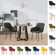2x Dining Chairs Velvet Dining Room Kitchen Dinner Chair Multi Colours vidaXL