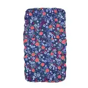 Celebrate Spring Blue Reversible Floral / Plaid Check Quilted Table Runner NEW