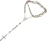 Beatifufu Tiny Beaded Necklace Prayer Beads Chain Baptism Boys Girls Catholic Baptismal Jewelry