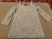 Harve Benard Polyester/Spandex 3/4 Sleeve Open Shoulder Blouse Top (TD)