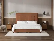 My Style Framed Headboard & Slimline Base - Super King / Gingerbread / Drawer Base