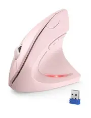 Ergonomic Wireless Vertical Mouse - 4800 DPI, 5 Adjustable Levels, 2.4GHz Opt...