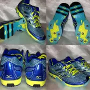 Mizuno Kaze 5 Track Field Spikes Running Shoes Blue Yellow cross country race