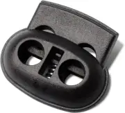 Plastic Cord Locks Spring Toggle Stopper Double Hole Cord Locks for Drawstring,C