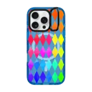iPhone 16 Pro Impact Ring Stand Case MagSafe Compatible Rainbow Harlequin