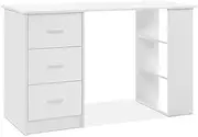 Artiss Computer Desk 120cm Black Particle Board Desktop Office Laptop Desks Shelf Study Student Table, Home Furniture for Room, with 3 Drawers Tiers Open Shelves Bookshelves