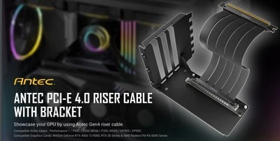 Antec Adjustable Vertical Bracket with 200mm High Performance PCI-E Riser Cable.
