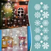 Deer Snow Sled Christmas Old Man Window Glass Wall Electrostatic Sticker Window