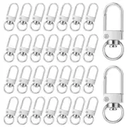 30PCS Metal Lobster Claw Clasps, Lanyard Swivel Snap Hooks with Key Rings,