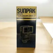 Sunpak 344D Auto Zoom Shoe Mount Flash For Nikon Pentax Cameras 650-366 New OS