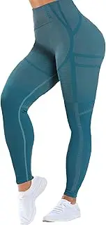 [SEASUM] Workout Leggings Scrunch Butt Lifting High Waisted Seamless Leggings for Gym Yoga Soft Leggings Compression Tights