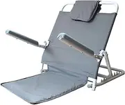 Adjustable Bed Back Rest Bed Wedge Pillow Adjustable Bed Backrest Recliner Backrest Bed Support with Head Pillow Adjustable 7-Gears Sit-Up Bed for Neck Head and Lumbar Support