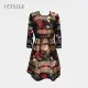 【快速到貨】JESSICA -氣質印花時尚A型裙長袖蕾絲洋裝202178