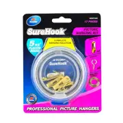Zenith 5kg Brass Plated SureHook 17 Piece Picture Hanging Kit