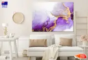 Purple White & Gold Abstract Art Wall Canvas Home Decor Australian Made Quality