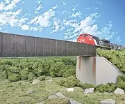 Walthers SceneMaster Cornerstone HO Scale Model 90' Single-Track Railroad Through Girder Bridge - Kit