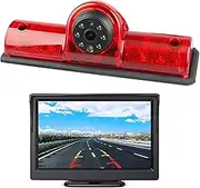 Car Third Brake Light Camera HD 720P +5 Monitor for Nissan for NV for Passenger for Cargo for Van 2009-2019 Brake Light Rear View Backup Camera