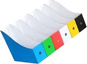 TEHAUX 6pcs Box Magazine Holder Desktop File Organizer for Office School and Home Storage Rack for Books Documents and Stationery