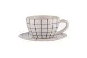 Ladelle Carnival Stoneware 9cm Cup & 15cm Saucer Set Drinking Tea Coffee Cobalt