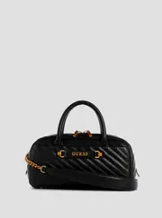 GUESS Women's Black Sela Box Satchel Bag
