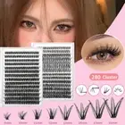 280pcs C/D Curl Volume Eyelash Grafting Individual Lashes Cluster Eyelash AU