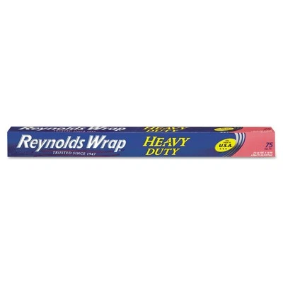 Reynolds Wrap Heavy Duty Aluminum Foil Roll 18" x 75 ft Silver 20/Carton