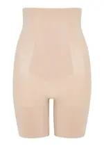 Spanx OnCore High-Waisted Mid-Thigh Shorts - Nude - S (UK8-10 / S) S (UK8-10 / S)