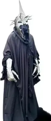 Nazgul Medieval Costume Witch King Ring Wraith Black | Ghost Costume Grim Reaper