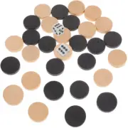 Wooden Checkers Pieces Backgammon Game Pieces Backgammon Pieces Accessory