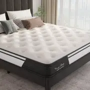 Royal Sleep King Single Bed Mattress Memory Foam Bonnell Spring Medium Firm 24cm