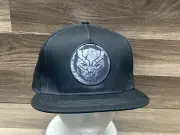 Marvel Black Panther Logo Black Ball Cap Hat Adjustable Snapback One Size!