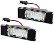 MKVAXR 2Pcs Error Free White License Plate Light, for Nissan X-Trail T30 T31, for Qashqai J10 J11 Primera P12 Pathfinder R51 Juke F15 Car Number Plate Light