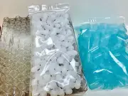 10ml SWIRL 1/3 oz Clear Glass Roll on Bottles With Plastic Light Blue Cap&Roller