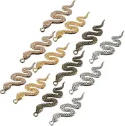 [GARIOUANS] Retro Snake Pendant Charm Diy Set 40pcs Necklace Charms Jewelry Making for Girls Diy