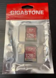 GIGASTONE 128GB 2-Pack SD Card UHS-I U1 Class 10 SDXC Memory Card Full HD Video